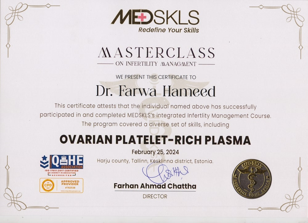 MedSkills - Ovarian Platelet - Additional Medical Training and Certification